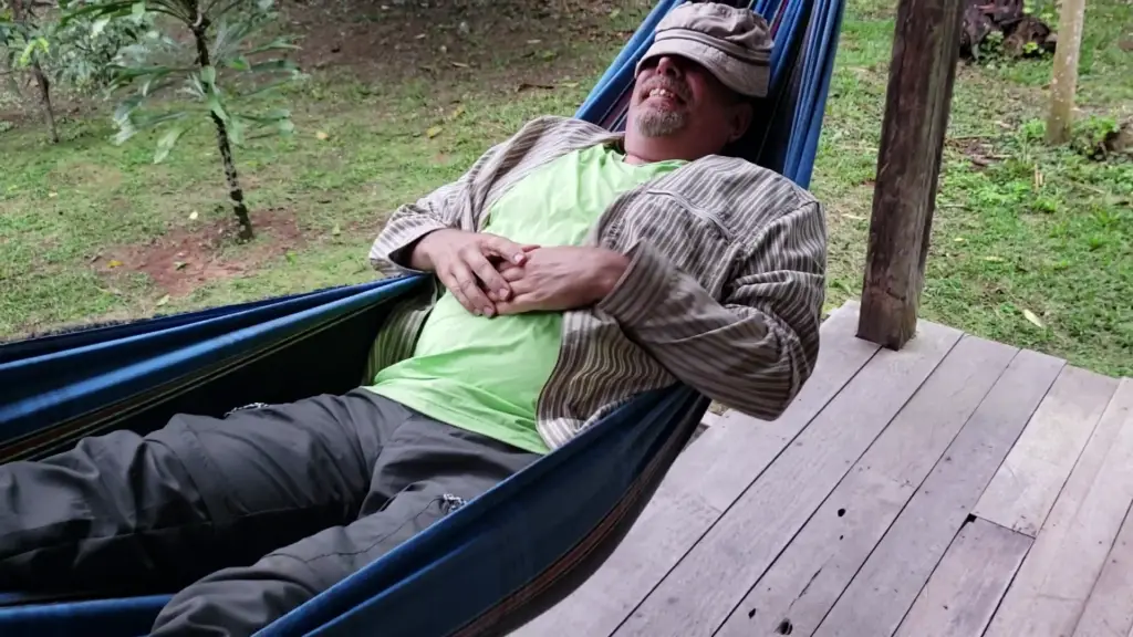 sleeping in a hammock in the Amazon in Bolivia