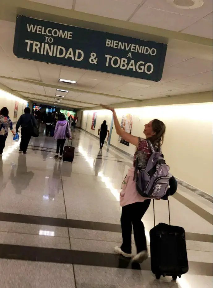 arrival at airport in Trinidad
