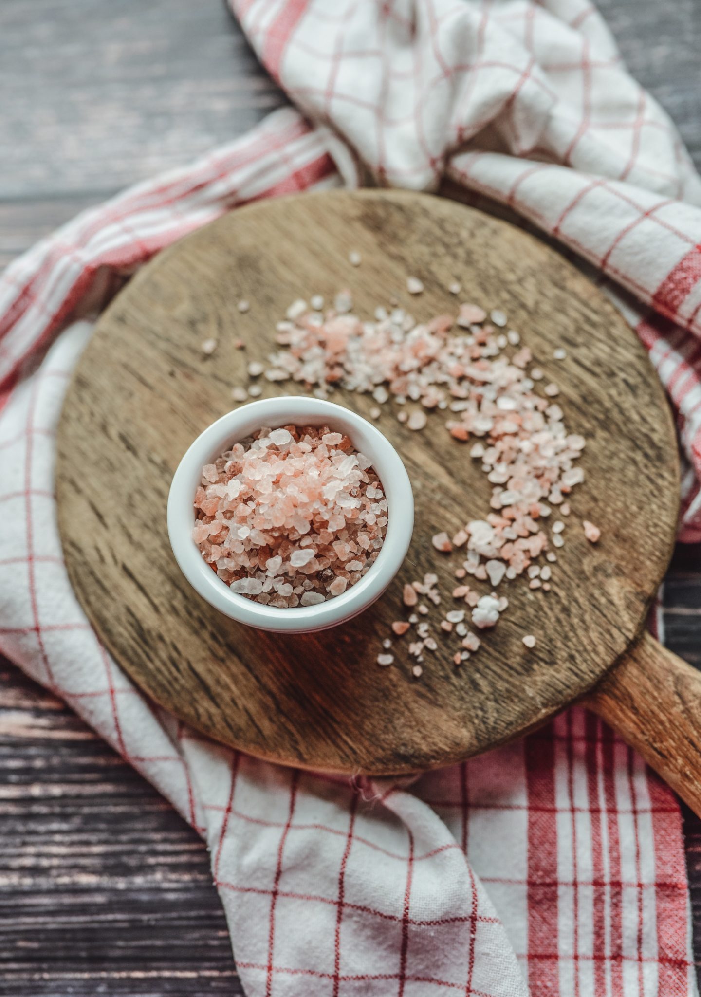 bowl of pink salt