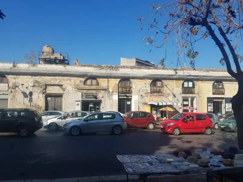 dilapidated buildings destroyed by bombs in Palermo