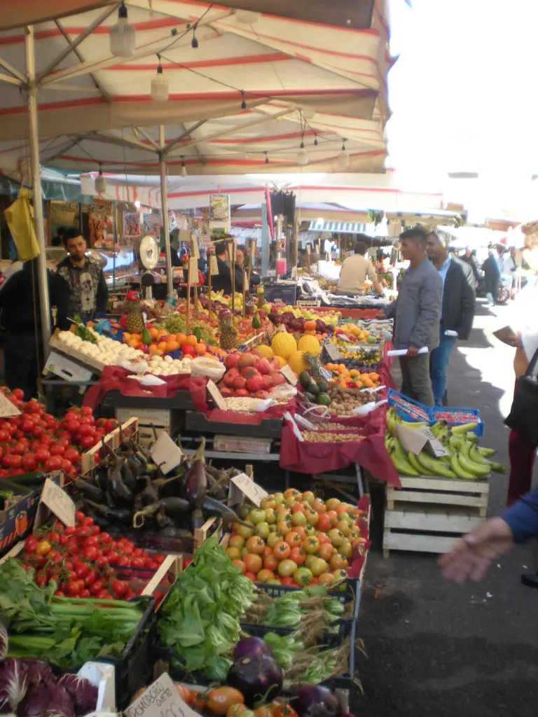 Palermo Market in Sicily that you can shop at during a cruise one day in Palermo Sicily