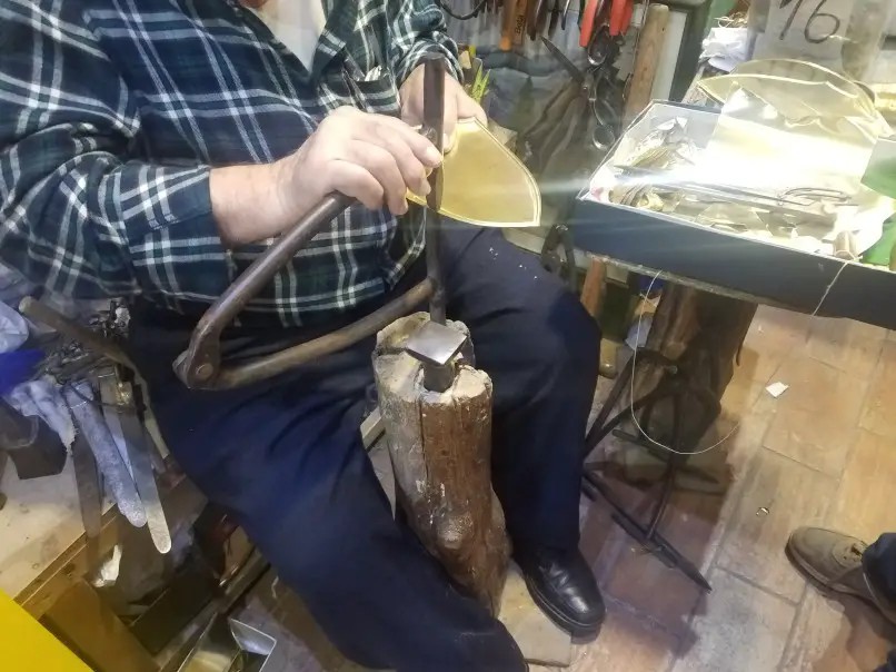 man making puppets in Palermo