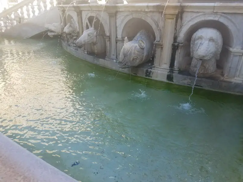 Blue Water at the Fontana Pretoria - Fountain of Shame in Palermo Sicily