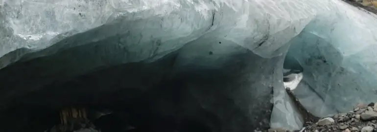 view of ice cave in iceland