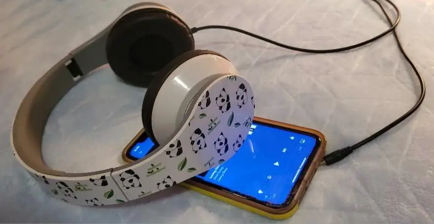 headphones and phone