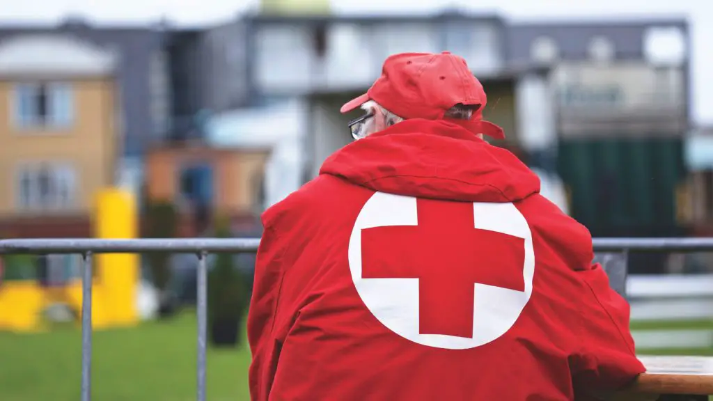 red cross worker