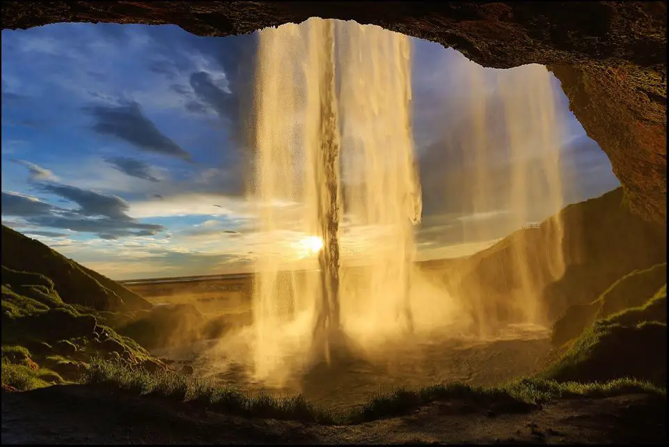 iceland waterfall on the southcoast ring road tour