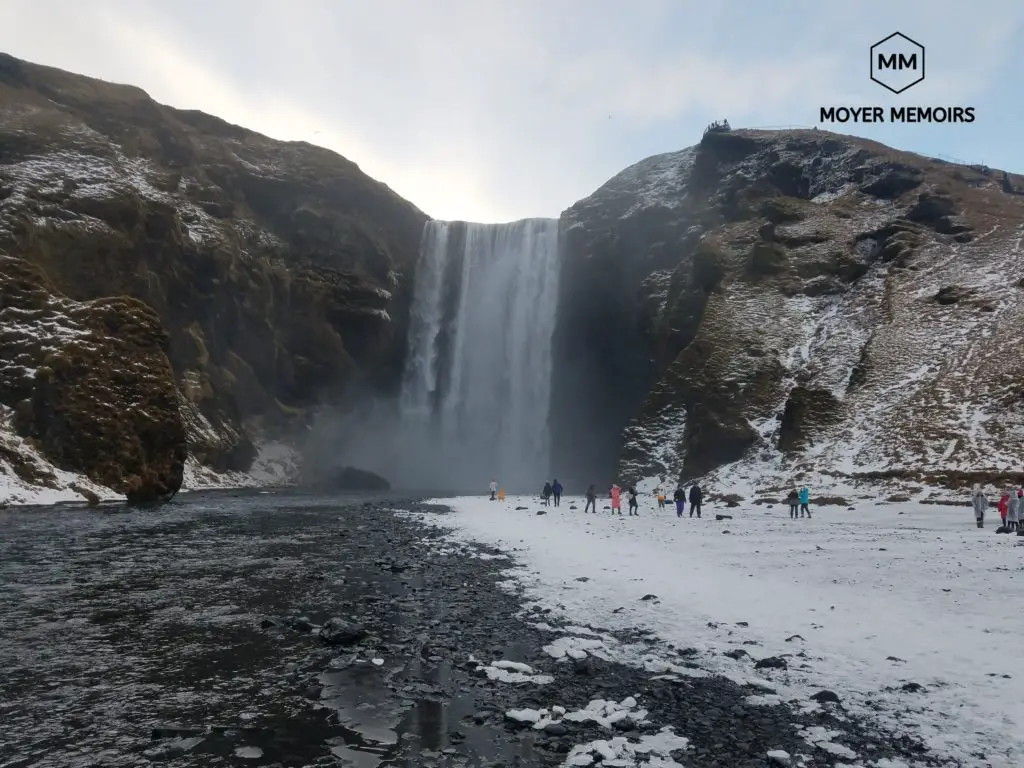 waterfall on ring road in iceland