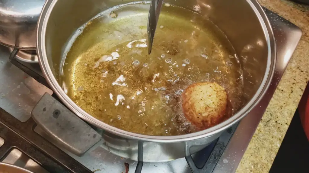 frying arancini