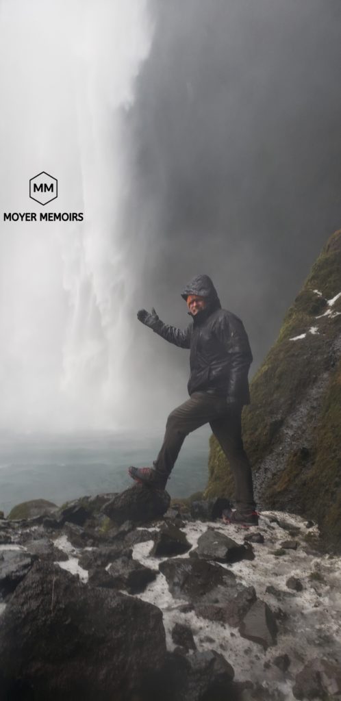 walking up to skogafoss waterfall