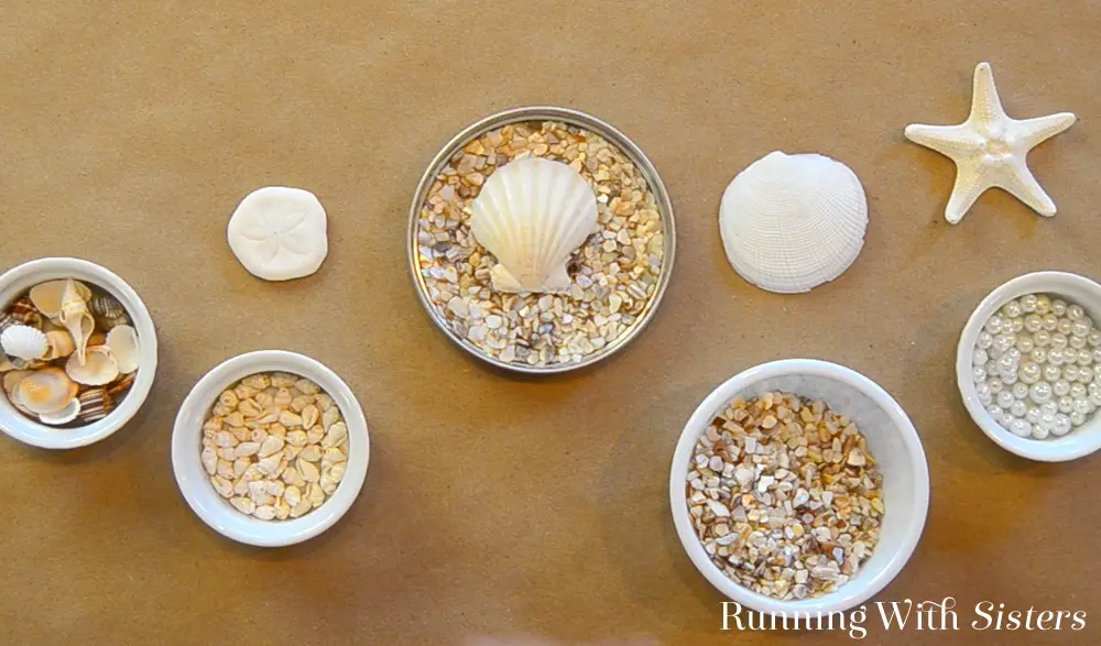 seashell coasters, ideas for displaying seashells