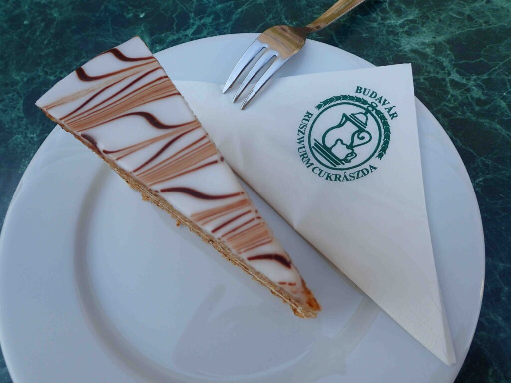 dessert at a birthday celebration in Budapest