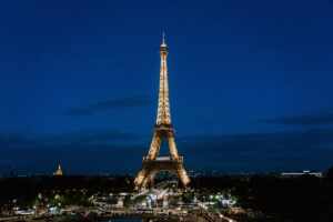 eiffel tower - night view in Paris