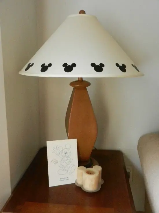 hidden Mickeys on lamp for Disney at Home