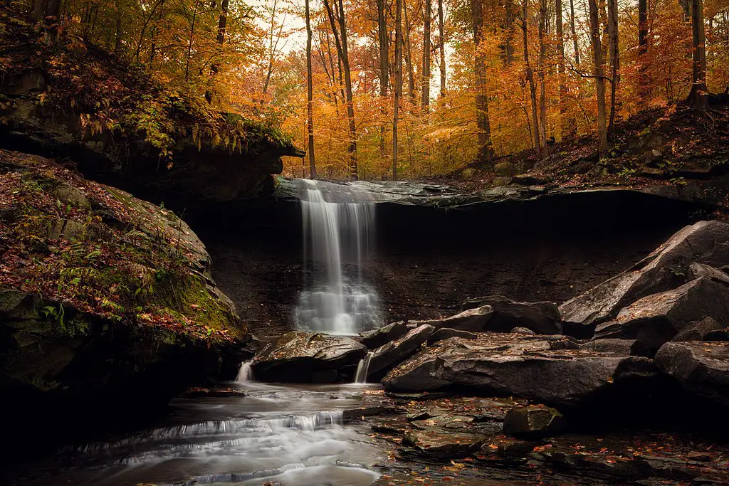 Blue hen falls at cuyahoga valley national park