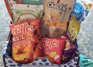 box of chips and snacks