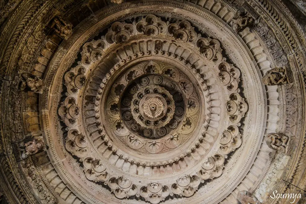 ceiling of Modhera Sun Temple