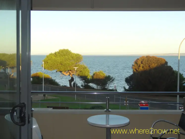 view out of the window at the water around Kangaroo island