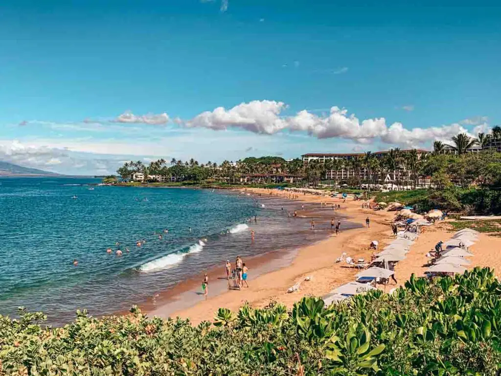 relaxing on the beach in Maui for an empty nest vacation