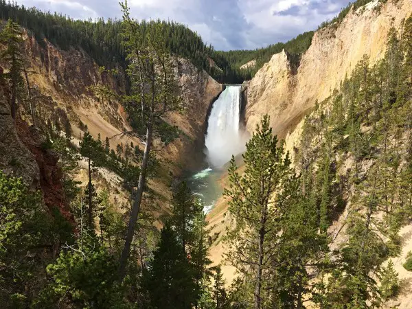 Relaxing US Vacation Ideas for Empty Nesters 7 Yellowstone Falls at Yellowstone National Park as a US vacation idea for empty nesters