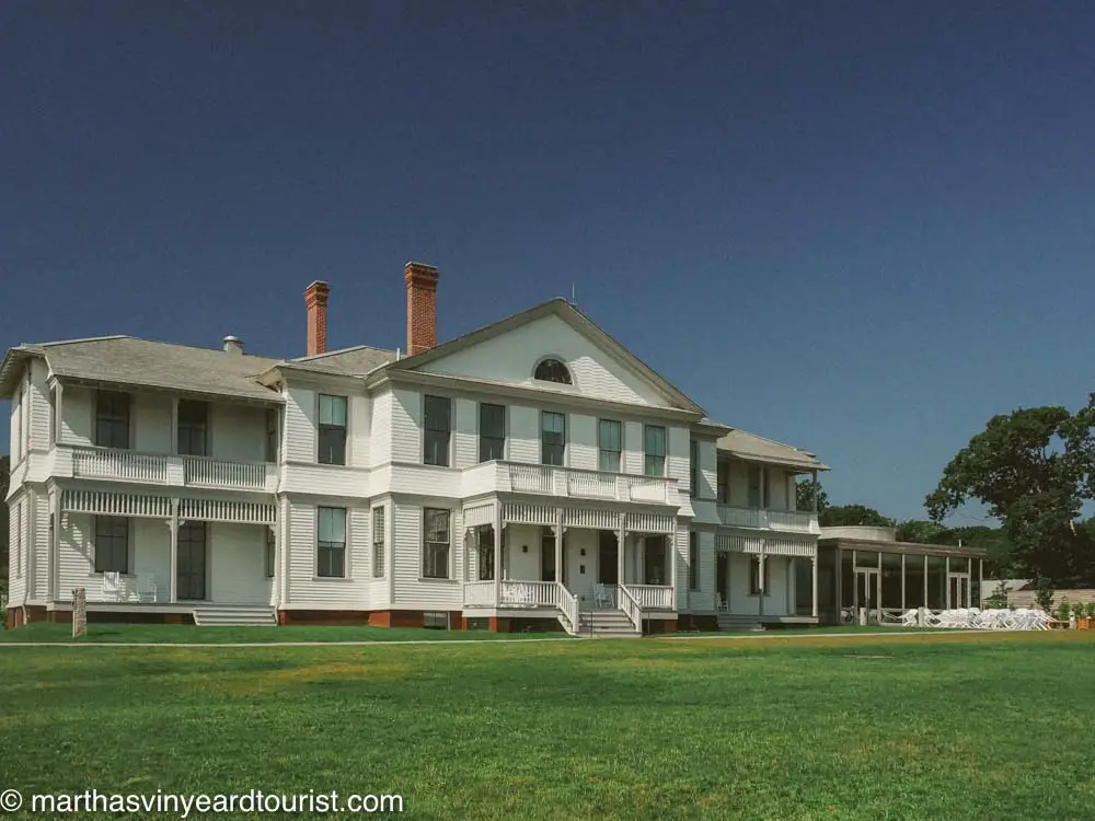 front view of martha's vineyard museum on an empty nest trip to Massachusetts