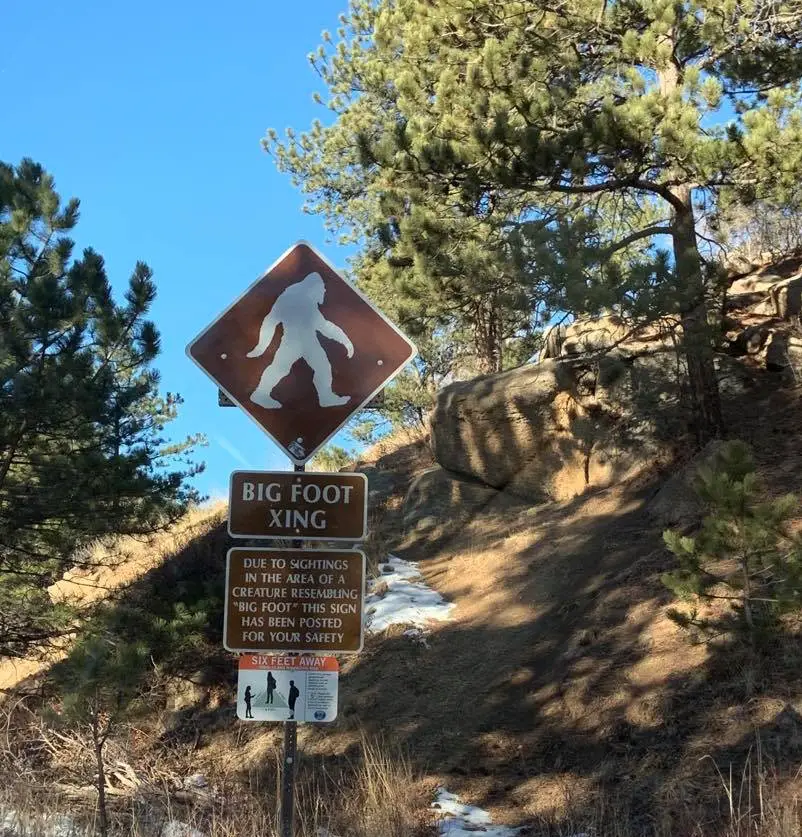 Big Foot Crossing sign on Pikes Peak Highway