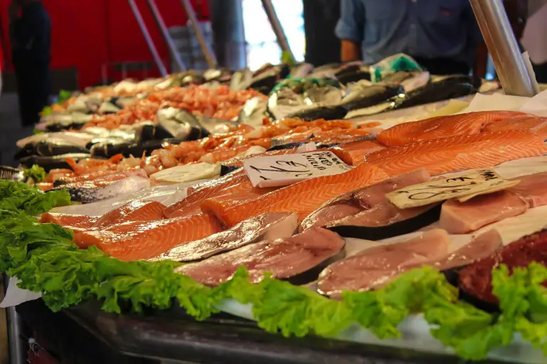 large selection of fish available at the Palermo street markets