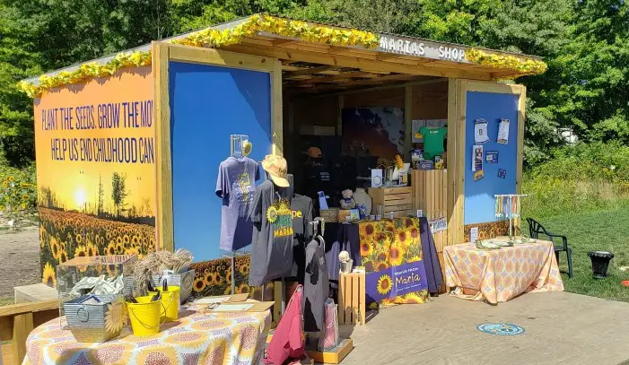 Prayers from Maria shop at the sunflower field in Ohio