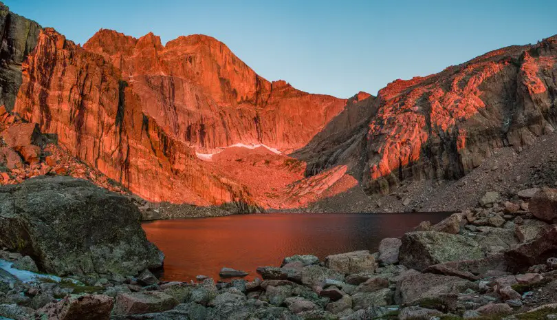 View of mountains in rocky mountain national park