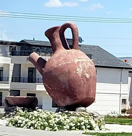 Large Clay Red Pot in Avanos Pottery Workshop Village in Turkey