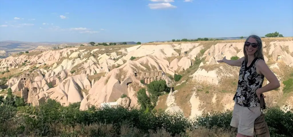 Presenting the beautiful landscape in Cappadocia Turkey after sightseeing on our 2 day itinerary