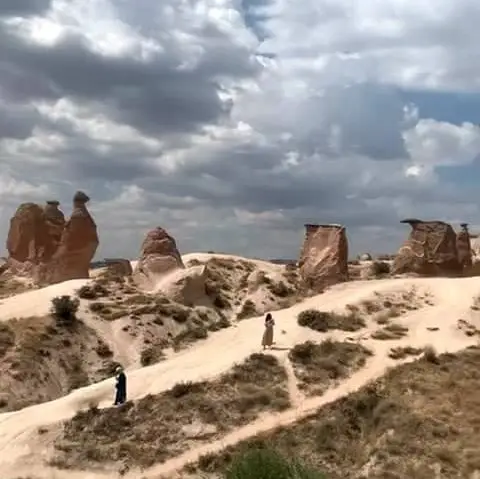 Rock shapes and hiking paths in Devrent - Imaginary Valley in Cappadocia