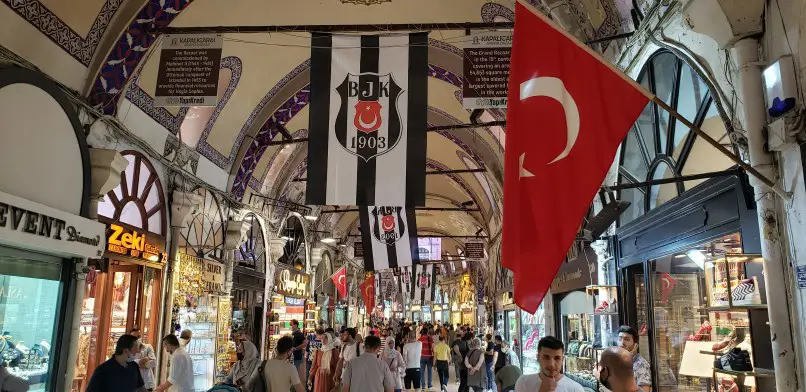 main corridor in the Grand Bazaar in Istanbul
