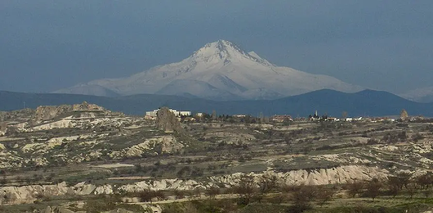 large mountain in the distant on our trip to Cappadocia Turkey