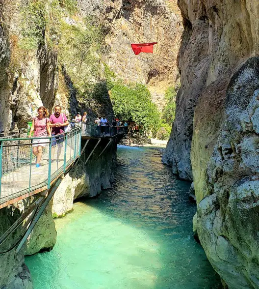 river in canyon at Saklikent Gorge Turkey