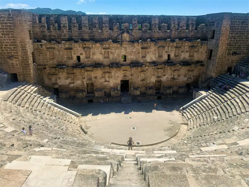 Visiting Aspendos Theater on one of the best small group tours in Turkey