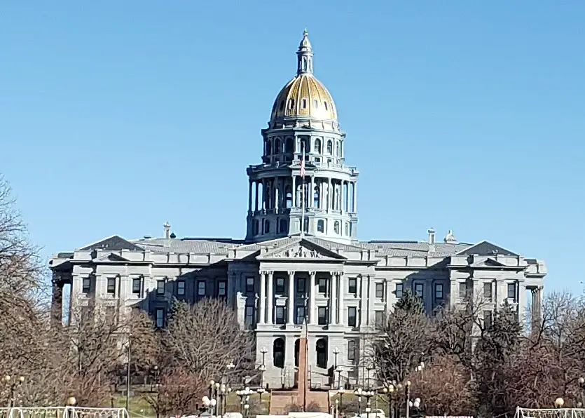 Colorado State Capital - in Denver in November in winter