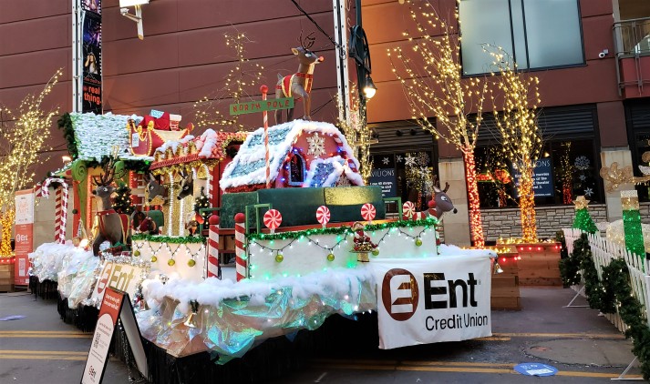 Christmas Float at Denver Parade of Lights holiday display in denver