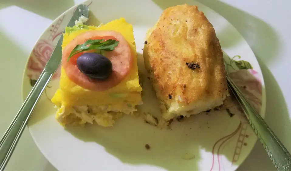 Plate with two authenic types of food from Peru