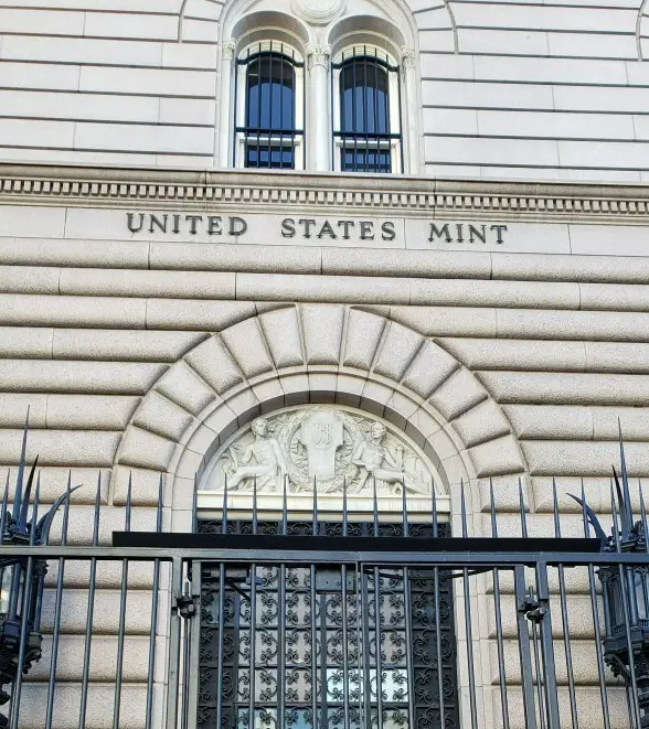 US Mint in Denver on a tour in winter