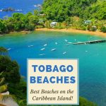 skyview of one of the best beaches on Tobago Island
