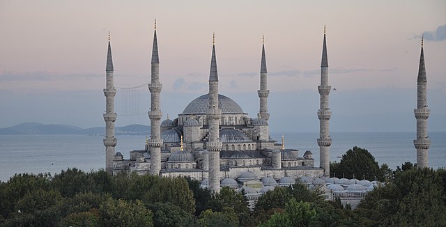 photo of blue mosque from the distance in istanbul