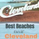 Cleveland city in the background of the best beach in cleveland ohio