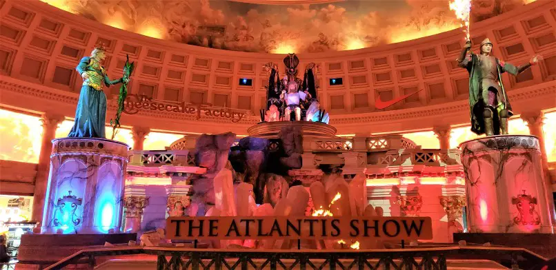 Sculptures at the Atlantis Show in Caesars in Las Vegas