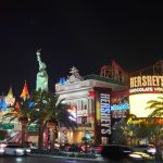 neon lights and nightlife on the las Vegas Strip on a first trip to vegas
