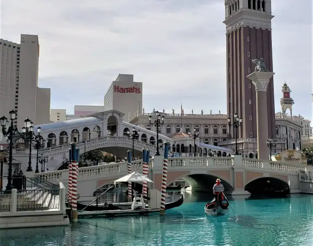 gondola on the canal at the Venetian Hotel in Las Vegas