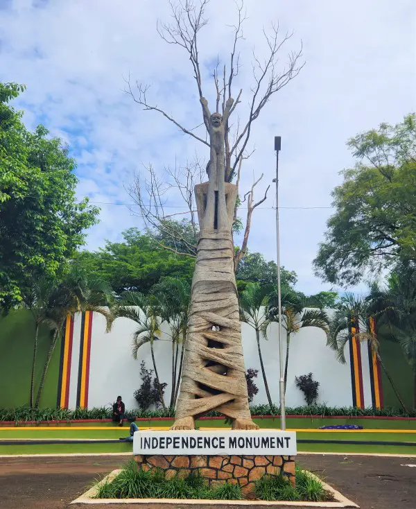 concrete monument sculpture in the city of Kampala - Independence Monument