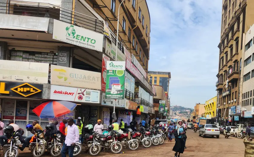 street crowded with motobikes in kampala