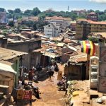old beat up buildings in the katunga slums in kampala