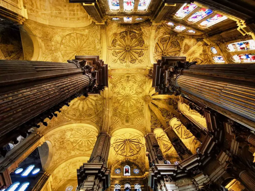 Stunning Ceiling of Malaga Cathedral in Malaga Spain